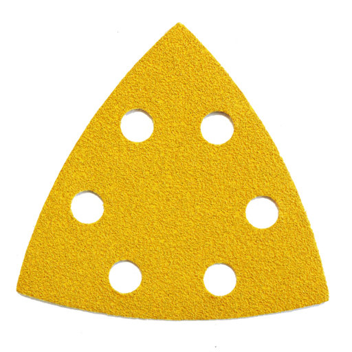 Starcke 80G Sanding Triangles, 88x93mm, 6 Holes Round, Velcro