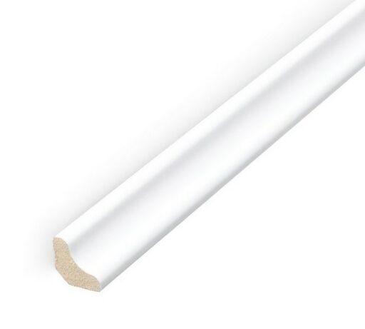 HDF White Scotia Beading For Laminate Floors, 18x18mm, 2.4m
