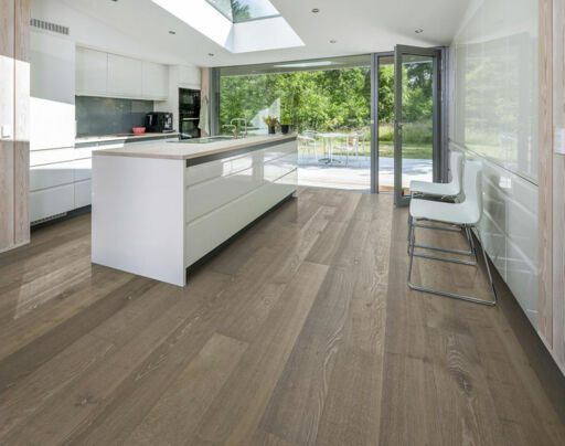 Kahrs Nouveau Greige Oak Engineered 1-Strip Wood Flooring, Light Smoked, Brushed, Matt Lacquered, 187x15x2266mm