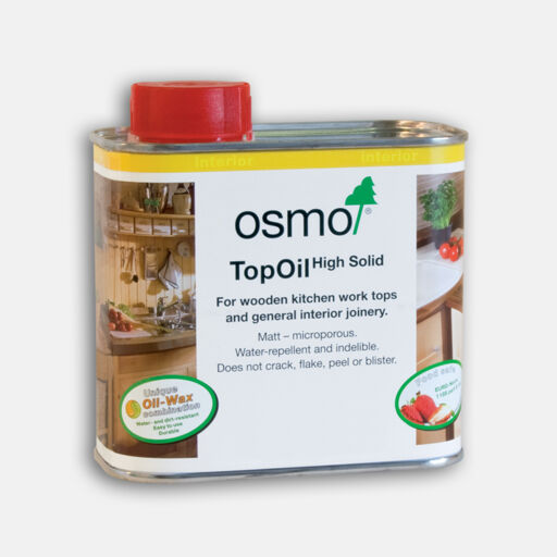 Osmo Top Oil, Wooden Worktop Oil, Graphite Satin Finish, 0.5L