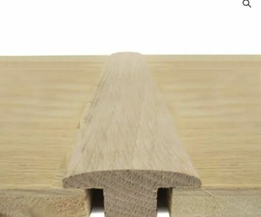 Traditions Solid Oak T-Shaped Threshold, Unfinished, 15mm, 2.7 m