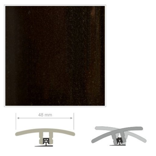 HDF Unistar Black Threshold For Laminate Floors, 90cm