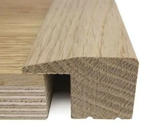 Traditions Solid Oak L-Shaped Threshold, Unfinished, 20mm, 0.9m